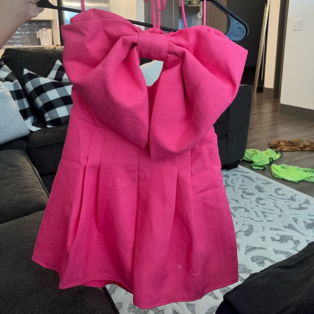 Bow romper PINK